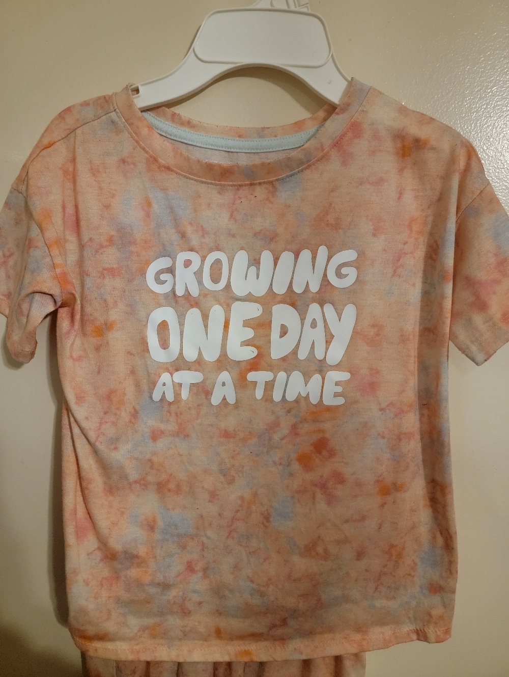 Girls Cat And Jack Orange Tye Dye Two Piece Jogger Pajama Set Size 6/7 - Picture 7 of 7